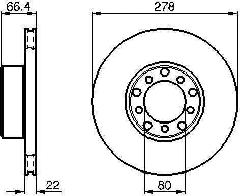 BOSCH stabdžių diskas 0986478060 A1164200205