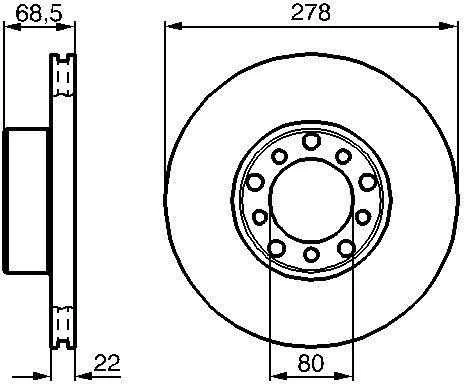 BOSCH stabdžių diskas 0986478061 A1264200005