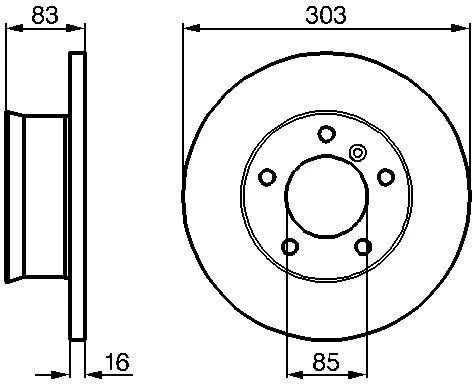 BOSCH stabdžių diskas 0986478189 A4604210012