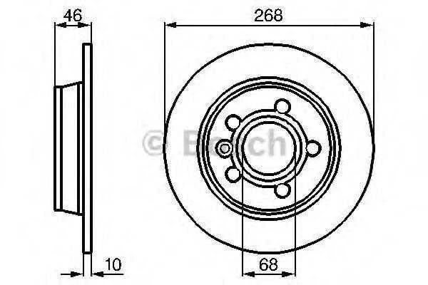 BOSCH stabdžių diskas 0986478421 7M0615601C
