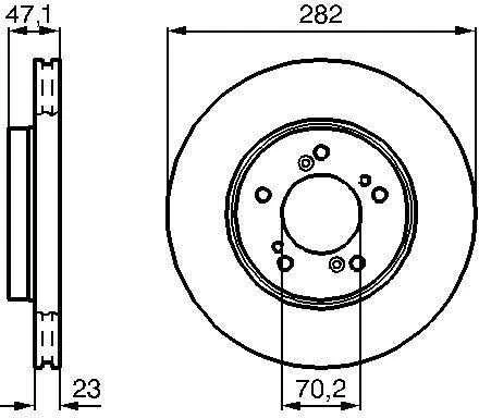 BOSCH stabdžių diskas 0986478667 42510SCAE00