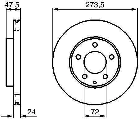 BOSCH stabdžių diskas 0986479034 G25Y-33-25XA