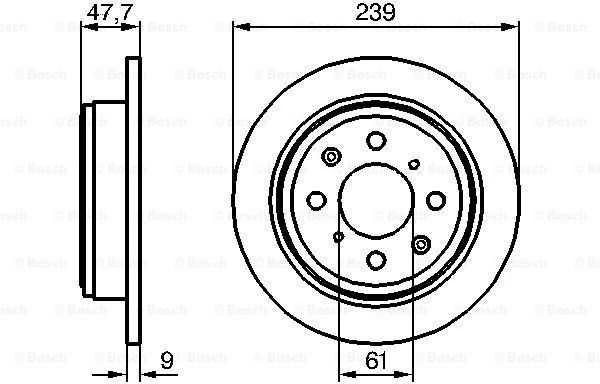 BOSCH stabdžių diskas 0986479101 42510-SEL-T50