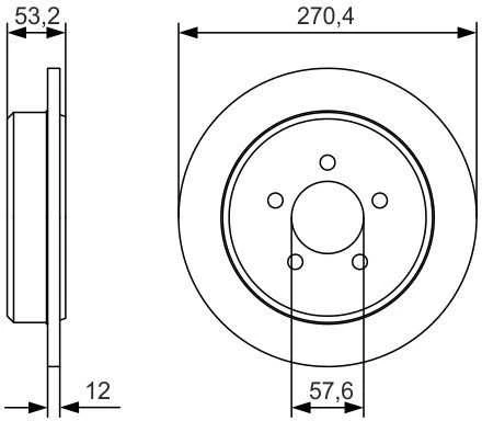 BOSCH stabdžių diskas 0986479A80 26700AJ010