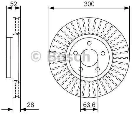 BOSCH stabdžių diskas 0986479D38