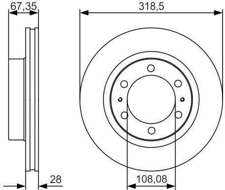 BOSCH stabdžių diskas 0986479R46 435120K090