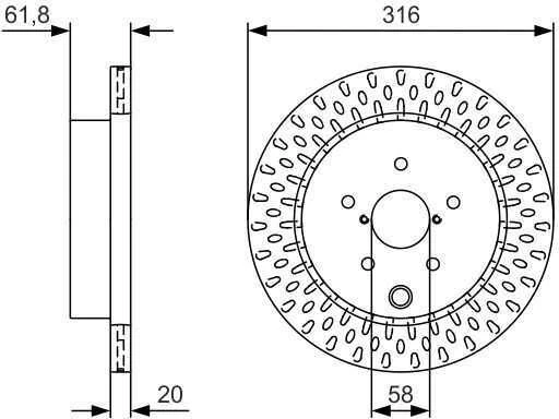 BOSCH stabdžių diskas 0986479V05 26700FG010