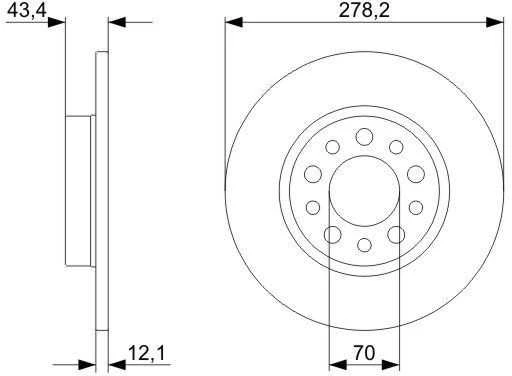 Bosch Stabdžių Diskas Alfa Romeo 159 Brera Giulietta Spider 2.0 JTDM 170Hp 939AXP1B 939DXP1B 940FXE1A
