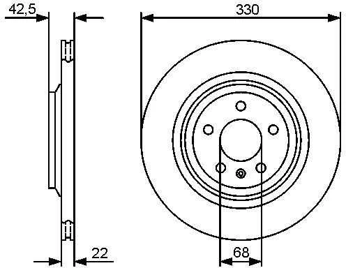 Bosch Stabdžių Diskas Audi A6 Allroad C6 A6 C6 Avant Stabdžių Diskas 4F2 4F5 4FH 8K0601171A