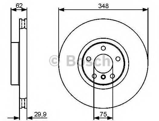 Bosch Stabdžių Diskas BMW X5 X6 xDrive 30d 35i 40d 34 11 6 754 843
