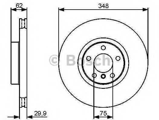 Bosch Stabdžių Diskas BMW X5 X6 xDrive 30d 35i 40d 34 11 6 754 843