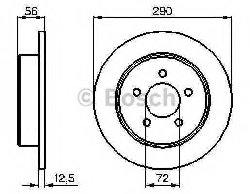 Bosch Stabdžių Diskas Chrysler Voyager Grand Voyager Dodge Caravan Jeep Wrangler Cherokee 05066002AA 05066002AB 05066002AC