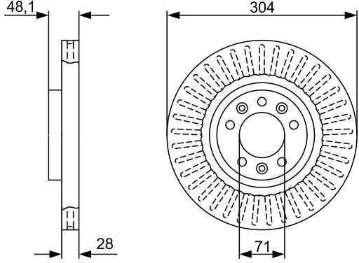 Bosch Stabdžių diskas Citroen C4 C5 Peugeot 308 3008 508 IVECO Daily 2.0 BlueHDi 150 170 180 4306.10 4306.11 4306.12
