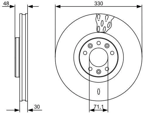 Bosch Stabdžių Diskas Citroen C5 C6 Peugeot 407 2 2 2 7 Hdi 4246 03 4246 03 4246 04 4246 05