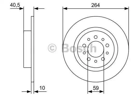 Bosch Stabdžių Diskas Fiat 500L Tipo Saloon Hatchback Estate 1.4 1.6 D Multijet 55195562 55195563