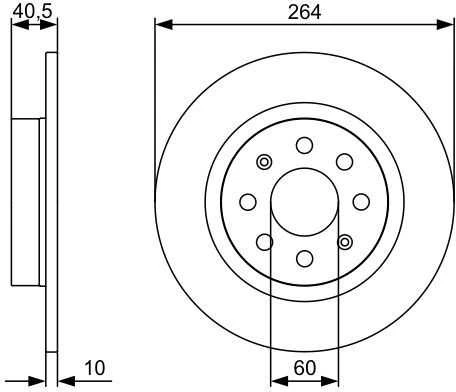 Bosch Stabdžių diskas Fiat Grande Punto Abarth Punto Evo 1.4 16V 1.4 T-Jet 1.6 D Multijet 4344124 4344125 4344126