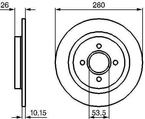 Bosch Stabdžių Diskas Ford Focus Mk1 St170 2.0 DBW DAW DNW 1711865 1711866 1711867