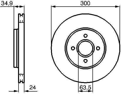 Bosch Stabdžių Diskas Ford Focus Mk1 St170 2 0 Brembo 25712 25714 25715