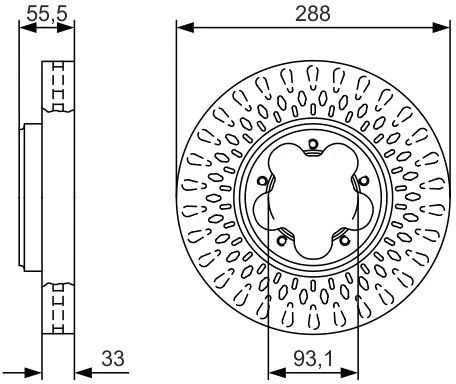 Bosch Stabdžių Diskas Ford Transit Custom V362 Tourneo Transit V363 2 2 TDCi 2198 ccm 100 125 155 hp BSG Brembo 26774 26775