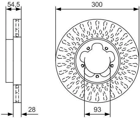 Bosch Stabdžių Diskas FORD Transit Mk6 2 2 TDCi 2 4 TDCi 3 2 TDCi 1715863 1715864 1715865