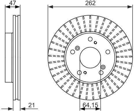 Bosch Stabdžių Diskas Honda Civic Integra CRZ 1.3 1.4 1.5 1.8 4243530 4243531 4243532 4243533