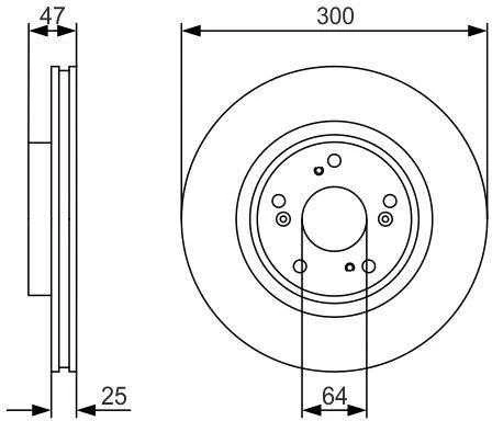 Bosch Stabdžių Diskas Honda Civic VII CRV II Integra III 42451SVAA01 42451SVAA02 42451SVAA03