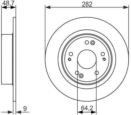Bosch Stabdžių Diskas Honda Civic VIII Accord VIII Vezel II HRV II 42630T0AA01 42630T2AA01