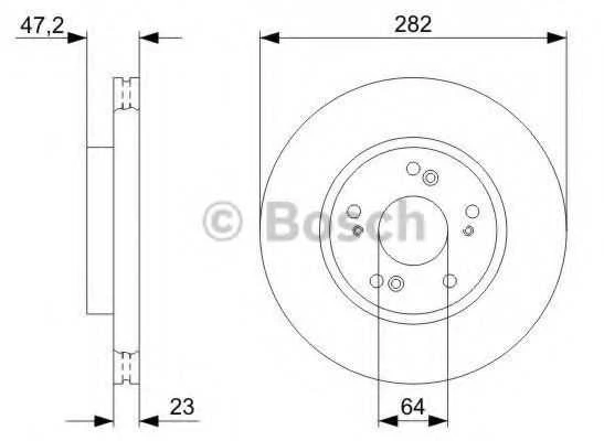 Bosch Stabdžių Diskas Honda FRV Civic VIII IX 1.4 1.6 1.7 1.8 2.0 42066SDAA01 42066SDAA02 42066SDAA03
