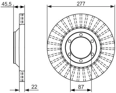 Bosch Stabdžių Diskas Hyundai Galloper Ii Galloper I Mitsubishi Galloper 2 5 Td 3 0 V6 2476 2972 Ccm