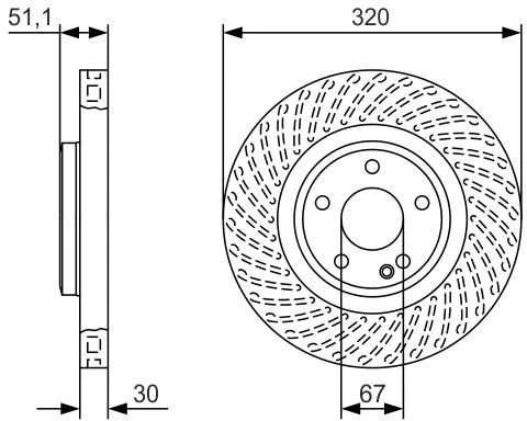 Bosch Stabdžių Diskas Infiniti Q30 QX30 Mercedes-Benz A B CLA GLA 0002568002 0002568003