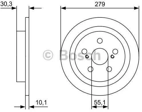 Bosch Stabdžių Diskas LEXUS CT 200h TOYOTA Urban Cruiser Priekinis 04465-0E010 04465-0E020
