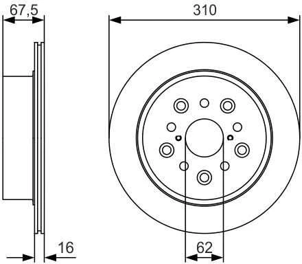 Bosch Stabdžių Diskas Lexus Ls 430 Ucf30 04465 30110 04465 30111