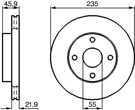 Bosch Stabdžių Diskas Mazda 323C 323S 323F 1.3 1.4 1.5 1.6 Brembo 70041022 70041023