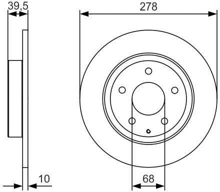 Bosch Stabdžių Diskas Mazda 6 Estate 2.2 D 2.5 175 184 hp BP6A33650 BP6A33651