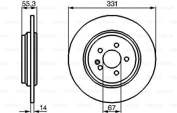 Bosch Stabdžių Diskas Mercedes Benz Ml Class W163 M Class Ml320 Ml350 Ml430 Ml500