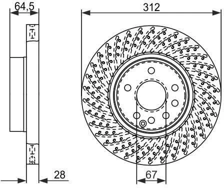 Bosch Stabdžių Diskas Mercedes Benz Sl Convertible R230 350 3.7 230.467 A 002 420 1714 A 002 420 1914