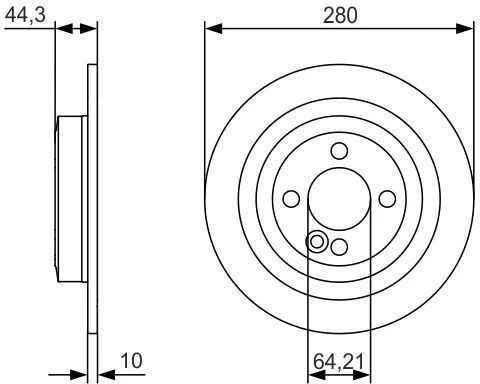 Bosch Stabdžių Diskas Mini Clubman R55 Hatchback R56 Convertible R57 Coupe R58 Roadster R59 34116757841 34116757842