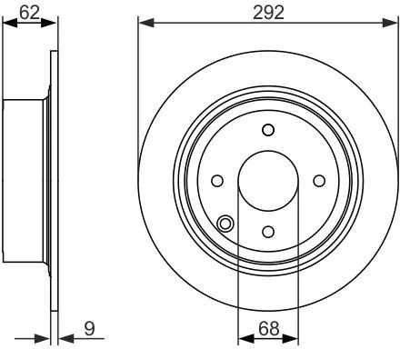 Bosch Stabdžių Diskas Nissan Tiida C11 C11L Cube Z12 410-904 04465-0E010