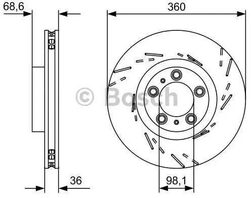 Bosch Stabdžių Diskas Porsche Panamera Cayenne Macan 970 971 958 3.0 3.6 4.8 Brembo 3426001 3426002 3426003
