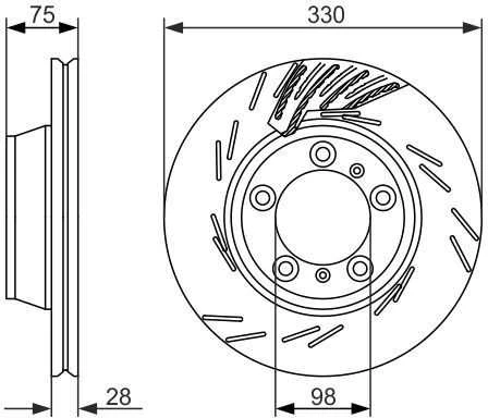 Bosch Stabdžių Diskas Porsche Panamera Cayenne 970 971 9YA 9YB 3 0 4 8 4S 4S E Hybrid 330 440 550 680 HP 04466 04467 04468