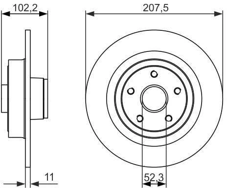 Bosch Stabdžių Diskas Renault Megane Clio Stabdžių Diskas 7701203501 7701203502 7701203503