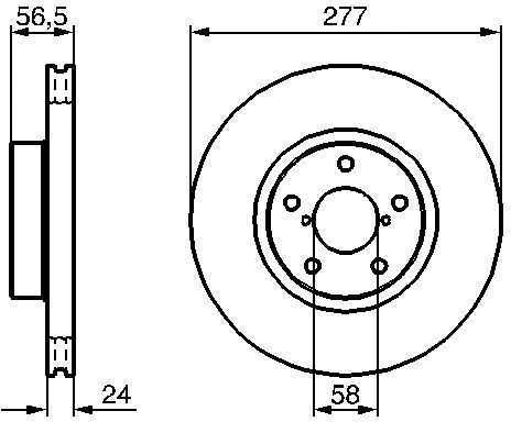 Bosch Stabdžių Diskas Subaru Legacy Impreza Forester Outback 26700AA000 26700AA010