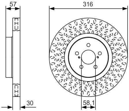 Bosch Stabdžių Diskas Subaru Legacy Outback Forester 2.5 3.6 2.0 04465-SD020 04465-SD030
