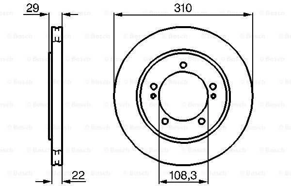 Bosch Stabdžių Diskas Suzuki Grand Vitara I Off Road 2.0 2.5 V6 24V 2.7 JA627 4203020 4203021 4203022