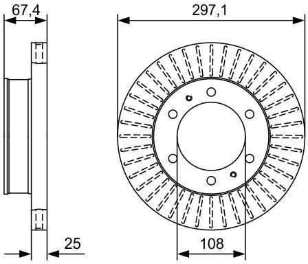 Bosch Stabdžių Diskas Toyota Hilux Fortuner 2.5D 2.7 3.0D 0440656020 0440656030