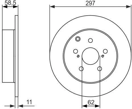 Bosch Stabdžių Diskas Toyota Verso Auris Avensis 1.6 1.8 2.0 2.2 04465 04466 04467