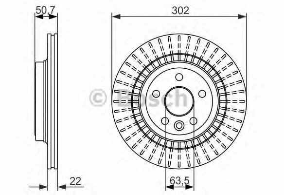 Bosch Stabdžių Diskas VOLVO XC60 I 2.0 T 2.4 D 3.2 T5 T6 31456365 31256365 31256367