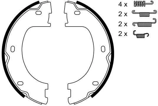 BOSCH stabdžių kaladėlių rinkinys, stovėjimo stabdys 0986487751 G052112A3