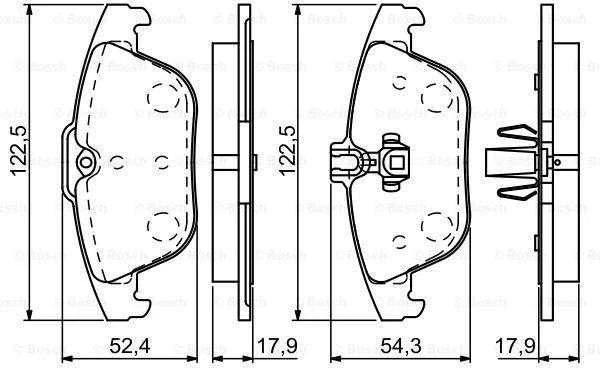 Bosch Stabdžių Plokštelių Rinkinys Mercedes Benz C Klase C204 C207 E Klase A207 GLK Klase X204 0004154023 0004154024