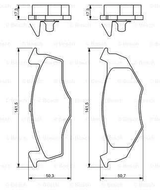 Bosch Stabdžių Plokštelių Rinkinys SEAT AROSA SKODA FABIA VW POLO 6N1 6Y2 6Y5 9N3